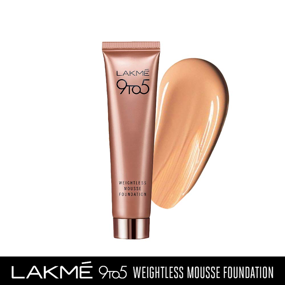 Lakmé Absolute Skin Natural Mousse, Ivory Fair 01, Spf 8 Natural Finish Matte Cream Foundation, 25G & 9 To 5 Weightless Mousse Foundation, Beige Vanilla, 25G