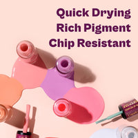 Typsy Beauty 2 In 1 Gel Nail Polish | Pink Gold & Rose Gold | Quick Drying | Glossy Finish | Long Lasting | Chip Resistant |10 ml