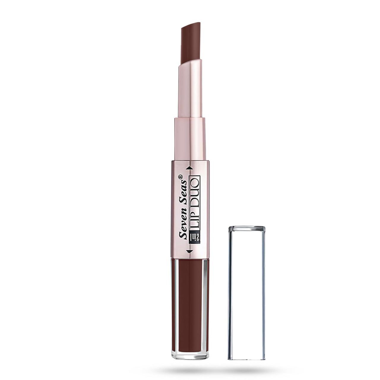 Seven Seas Lip Duo 2 In 1 Lipstick Matte Finish 2-in-1 Duo Liquid Lipstick with Matte Finish and Moisturizing Gloss (Crimson, 7ML)