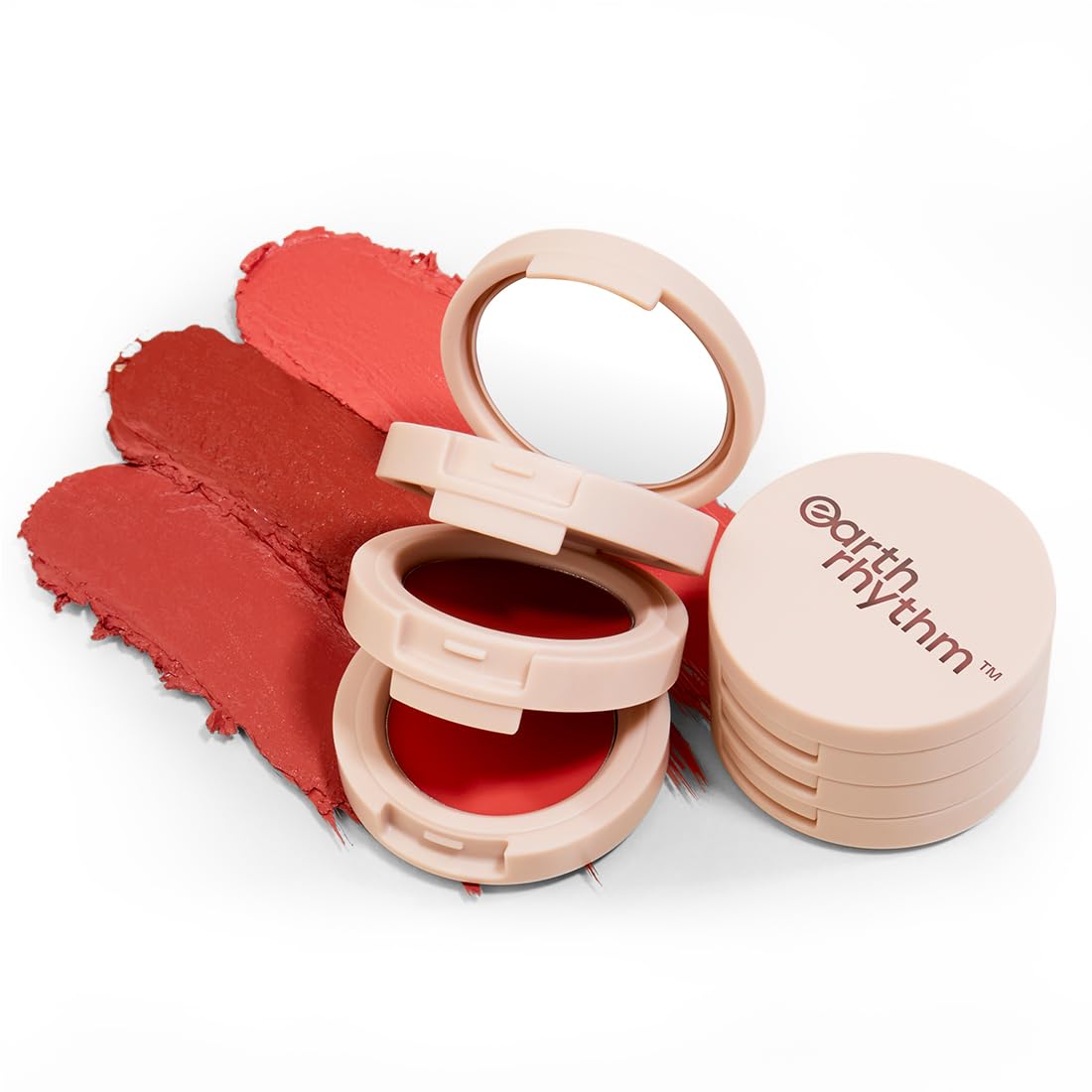 Earth Rhythm Silk Set Go 3-in-1 Lip & Cheek Tint, Long Lasting Flawless Finish, Super Hydrating, Travel Friendly (Satin Bold)