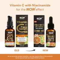 WOW Skin Science Brightening 20% Vitamin C Face Serum | Boost Collagen and Elastin for Anti aging, Skin Repair | For Dark Circles, Fine Lines | Glowing Skin | Hydrates | 30 ml