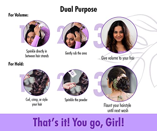 Urban Yog Hair Volumizing Powder for Women | Adds Instant Volume and Locks Hairstyle,10 GM