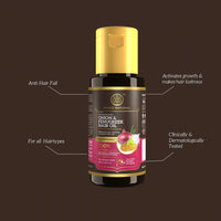 Khadi Natural Onion and Fenugreek Hair Oil: Enriched Blend for Strengthening Follicles. Achieve Thicker, Stronger, and Frizz-Free Hair. Paraben-Free Formula - 30 ml