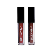 Bella Vita Organic Starry Night Combo|Kiss Proof Liquid Lipstick|Naughty Nude + Mocha Madness|Transfer-Proof|Smudge-Proof|Intense Moisturisation|18-Hr Stay|Ultra Matte Finish|4.5Ml Each