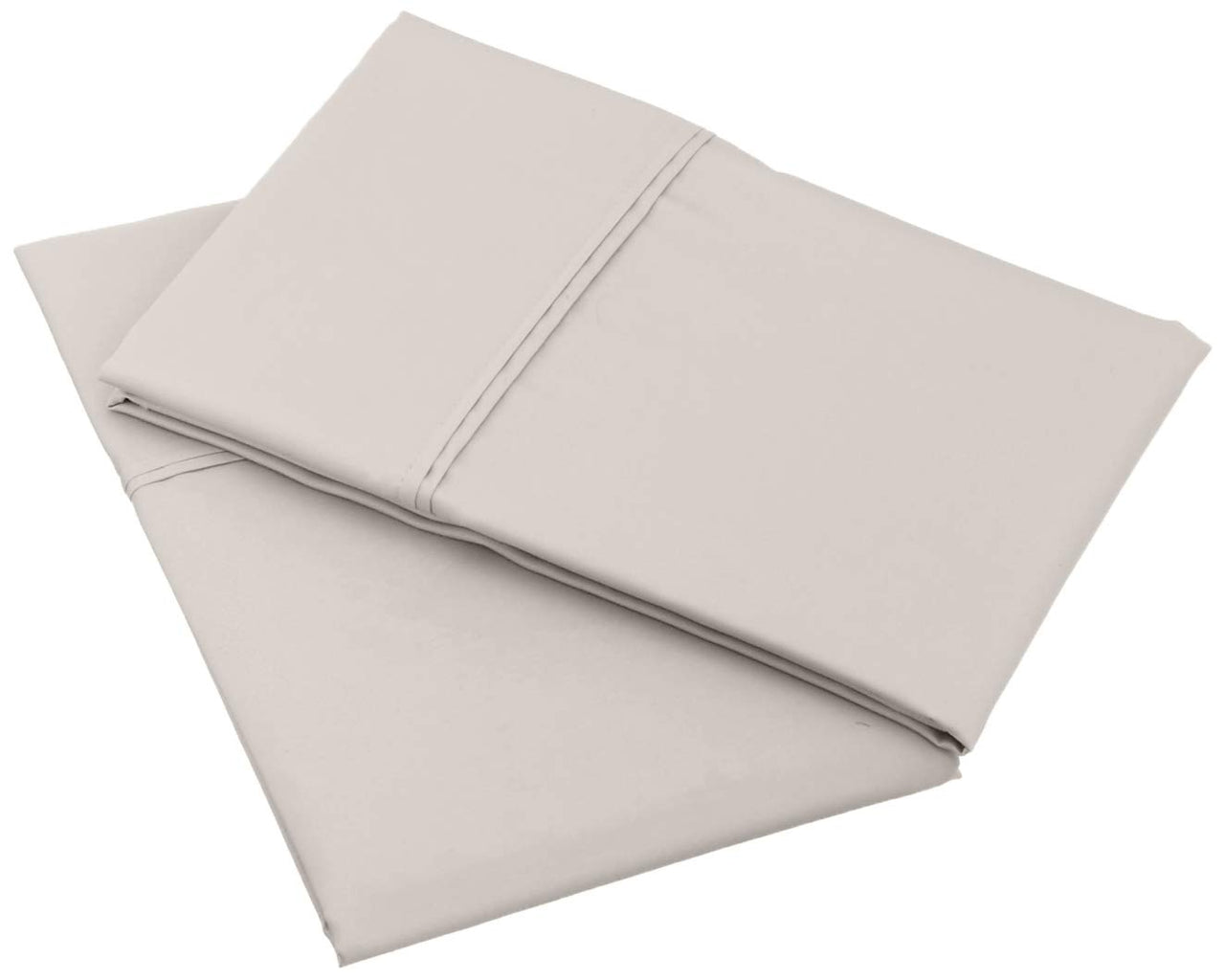 Basics 400 Thread Count Cotton Pillow Case, Standard, 30" L x 20" W, Stone Gray - Set of 2