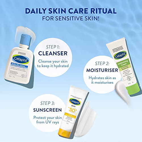 Cetaphil Face Wash Gentle Skin Cleanser for Dry to Normal, Sensitive Skin, 125 ml Hydrating Face Wash with Niacinamide, Vitamin B5 (Pack of 3)