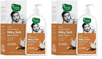 Mother Sparsh Milky Soft Baby Lotion - 400ml |With Milk Protein, Coconut Oil & Shea Butter | For 24Hrs Moisturization (Pack of 2)