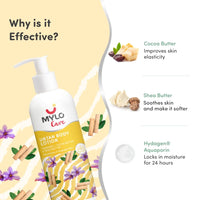 Mylo Veda Ubtan Body Lotion-275ml for Glowing Skin with the Goodness of Nalpamaradi Oil, Turmeric, Cocoa Butter & Shea Butter, Free from Parabens, Sulfates, Phthalates, Mineral Oil for All Skin Types