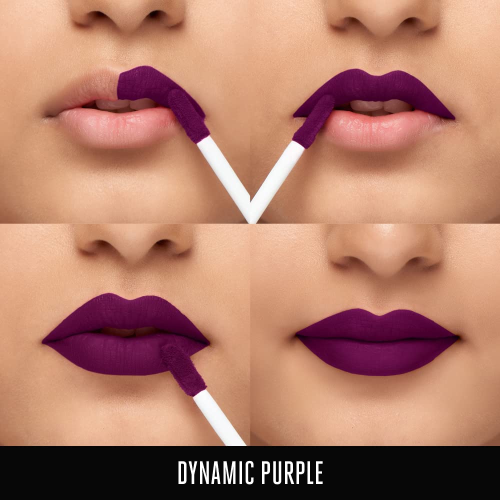 Lakmé 9to5 Primer + Matte Liquid Lip Color MB2 Intense Latte & Lakmé 9to5 Primer + Matte Liquid Lip Color MM4 Dynamic Purple Combo