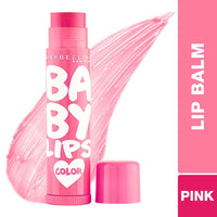 Maybelline New York Lip Balm, With SPF, Moisturises and Protects from the Sun, Pink Lolita & Baby Lips Cherry Kiss, Baby Lips, Pink, Red,(Pack of 4), 8g