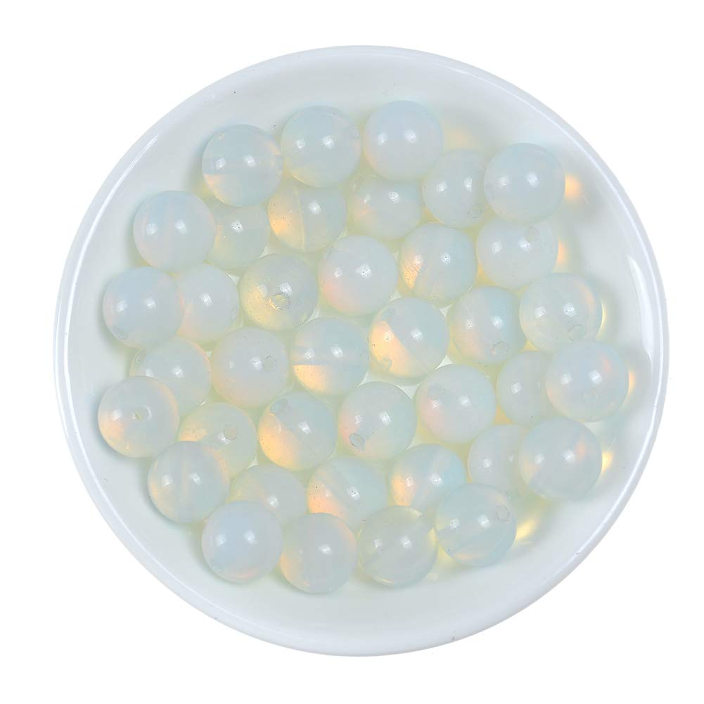 Natural Stone Beads 6mm Opal Gemstone Round Loose Beads Crystal Energy Stone Healing Power for Jewelry Making DIY,1 Strand 15"