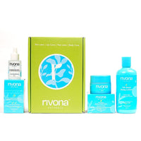 Rivona Naturals Aqua Hydration Luxe Gift set |Diwali Gift Set |Gift Box To Pamper Your Loved Ones | Cooling, Hydrating, Moisturizing | Face Serum, Face Cream, and Body Lotion & Luxury Candle | Pack of 4| All Occasions | All Skin Types | Men and Women