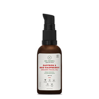 Juicy Chemistry Saffron & Red Raspberry Facial Oil, 10 ml | Organic Face Oil for Skin Brightening & Moisturising | Ecocert Certified for Men & Women | Cruelty-free & 100% Vegan