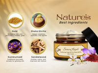 Herbs & Greens Kumkumadi Gold SPF 30 PA ++++ Shata Ghrita Elixir Face Cream with Precious Herbs, Desi Cow Ghee, 24k Gold, and SPF 30 for Collagen Boost, Radiant and Nourished Skin | Day Moisturizer With Sunscreen For Woman & Men | All Skin Types | 50gm
