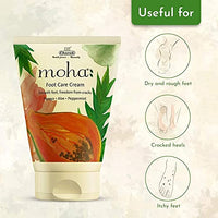 moha: Foot Cream For Rough, Dry and Cracked Heel, Feet Cream For Heel Repair With Benefits Of AleoVera, Papaya & Peppermint (50 g (Pack of 1))