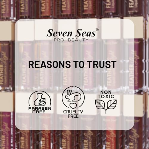 Seven Seas Feather Light Liquid Lipstick | Matte Finish Liquid Lipstick | Long Lasting | Non Transfer | One Coat Application | Stay Upto 12 Hours (317, 6ml)