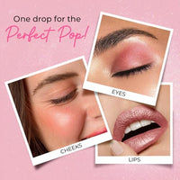 Just herbs Halo Glow Drop Blush Mango Butter + Rice Starch, Weightless Creamy Liquid Blush 10 ml (Gushing Grape)