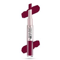 Seven Seas Lip Duo 2 In 1 Lipstick Matte Finish 2-in-1 Duo Liquid Lipstick with Matte Finish and Moisturizing Gloss (Tamoto Red 2, 7ML)