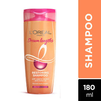 L'Oréal Paris Shampoo, Vibrant & Revived Colour, 180 ml & L'Oréal Paris Shampoo, Nourishes, Repair & Shine, For Long and Lifeless Hair, Dream Lengths, 180 ml
