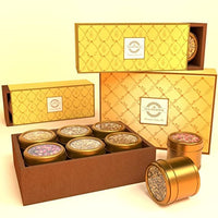 The Tea Heaven | 6 Assorted Teas Gift Box, Set Of 6 Unique Teas | Kashmiri Kahwa | Saffron Masala Chai | Lemongrass Green Tea | Mint Green Tea | Turmeric Herbal, Loose Leaves, 516 Gm