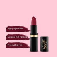 Iba Pure Lips Moisturizing Lipstick for Women - A68 Mystery Red Glossy, 4g | Creamy Finish | Intense Color & Highly Pigmented | Enriched with Vitamin E, Coconut Oil and Shea Butter | Smooth Texture | Makeup