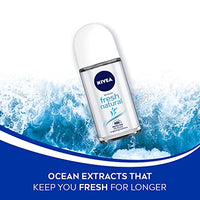Nivea Deodorant Roll On, Fresh Natural for Unisex, 50ml (Pack of 3)