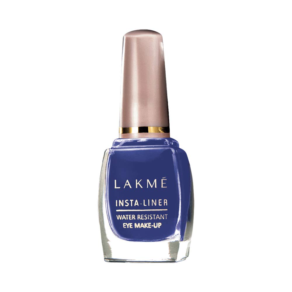Lakmé Perfecting Liquid Dewy Full Coverage Foundation for All Skin Type, Marble, 27 Ml & Insta Liquid Eye Liner, Blue, 9 Ml