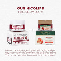 Bella Vita Organic NicoLips Lip Scrub Balm Brightening Dark Lips for Men and Women Dry Lips/Smoker/Chapped Lip & Lipstick Stains Removal Lipcare, 20 g (Pack of 3)