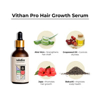Vedix Customized Hair Fall Control For Normal/Oily Hair-Dry Scalp & Curly Hair-3 Product Kit-Anti Hair Fall Oil Fenugreek + Sesamum & Shampoo - Hair Growth Serum, Off White, 550 Grams