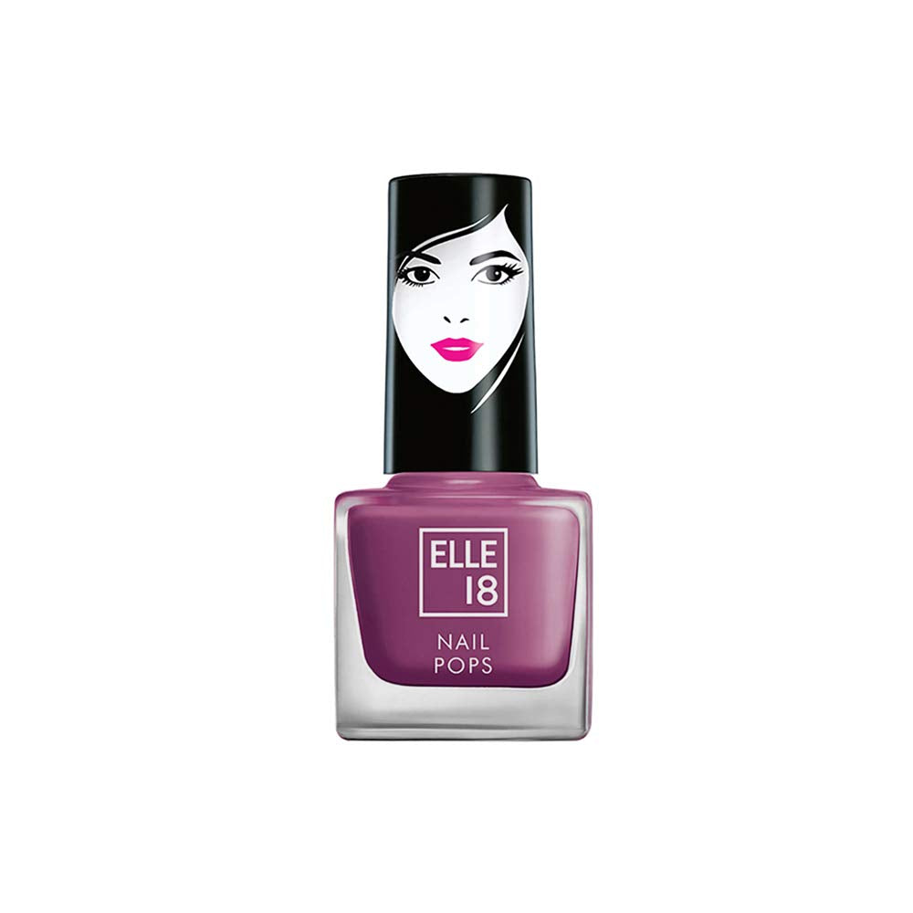 Elle 18 Matte, Glossy Finish Nail Pops Color 161, 5 Ml & Elle 8 Lipstick Berry Tea (Matte)