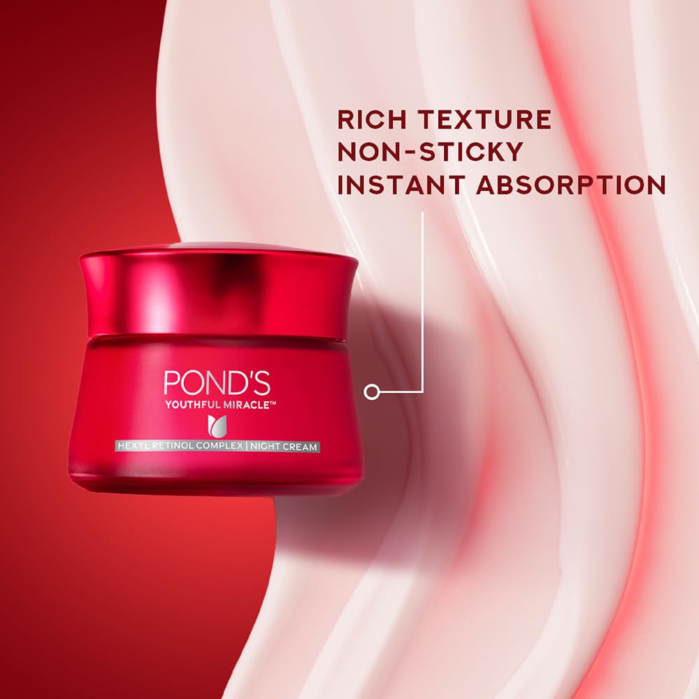 POND's Youthful Miracle Hexyl Retinol Complex, Renew & Repair Night Cream 50g