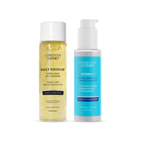 Conscious Chemist® Energizing Double Cleansing Kit | 230ml | Oil Cleanser for Face, Face Wash for Dry Skin for Women & Men, Cleanser with Natural Oils, Treats Dull & Dehydrated Skin (Pack of 2)