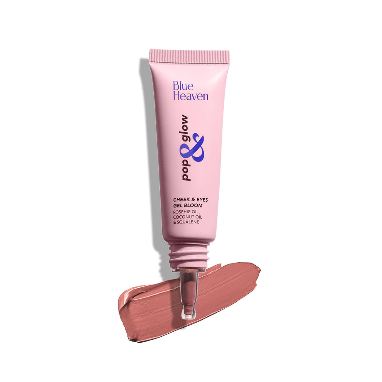 Blue Heaven Pop & Glow Eye & Cheek tint blusher for face makeup, Blush enriched with Rosehip and Coconut oil - Spicy Pink, 12ml