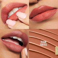 Lakmé 9to5 Lipstick, Hya Matte, with Hyaluronic Acid for hydrated lips, Team Toffee 3.6gm