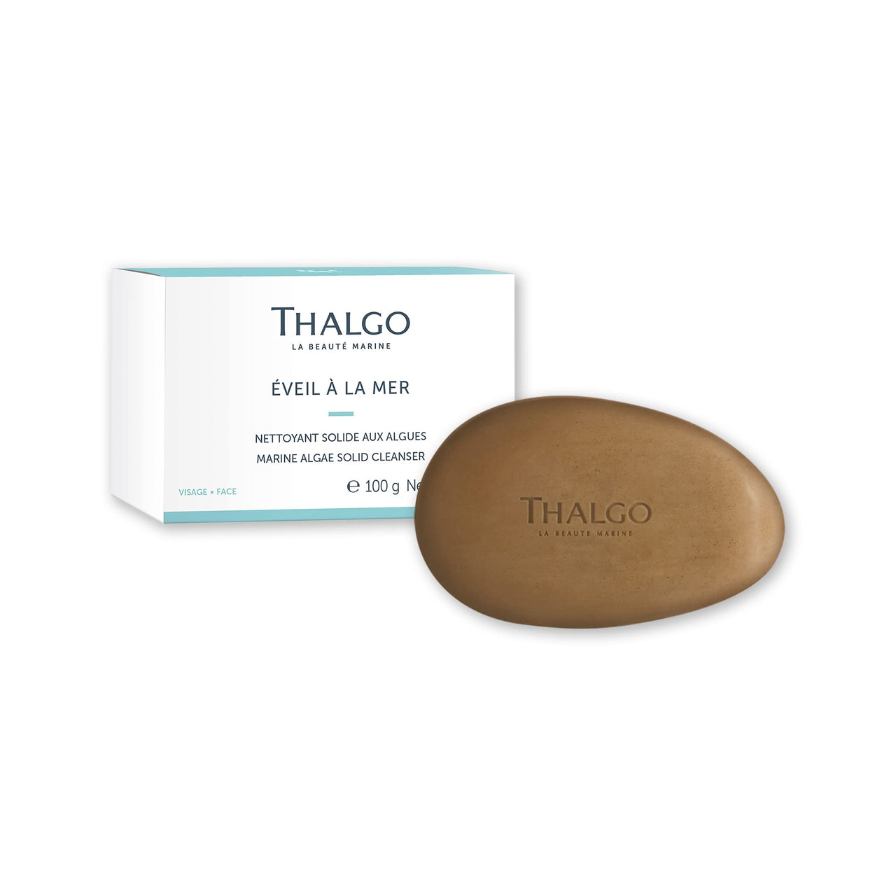 Thalgo Marine Algae Solid Cleanser - Revitalising Face Cleanser for Detoxifying & Smoothing Skin Texture - 100g