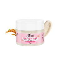 Globus Naturals Rice & Sugar Revival Face Scrub, Enriched with Coffee & Walnut, For Glass Skin, 50 gm