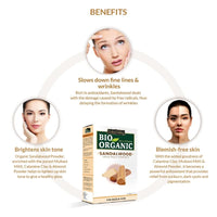 INDUS VALLEY Bio Organic Non-Toxic Aloe Vera Gel & Sandalwood for Acne, Scars, Glowing & Radiant Skin Treatment (175ml + 200g)