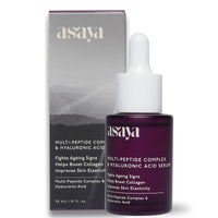 Asaya Multi Peptide Face Serum with Hyaluronic Acid | Collagen Boosting, Hydrating Overnight Repair Serum | Advanced Anti-Aging Formula | Skin Renewal Boosting Facial Essence | Reduces Fine Lines & Wrinkles | Glowing Skin | Face Serum | 5% Tripeptide Comp