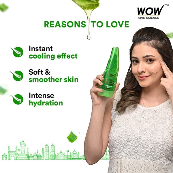 WOW Skin Science 99% Pure Aloe Vera Gel for Face, Skin & Hair - 150ml | Ultimate Gel For Glowing Skin | For Both Men and Women