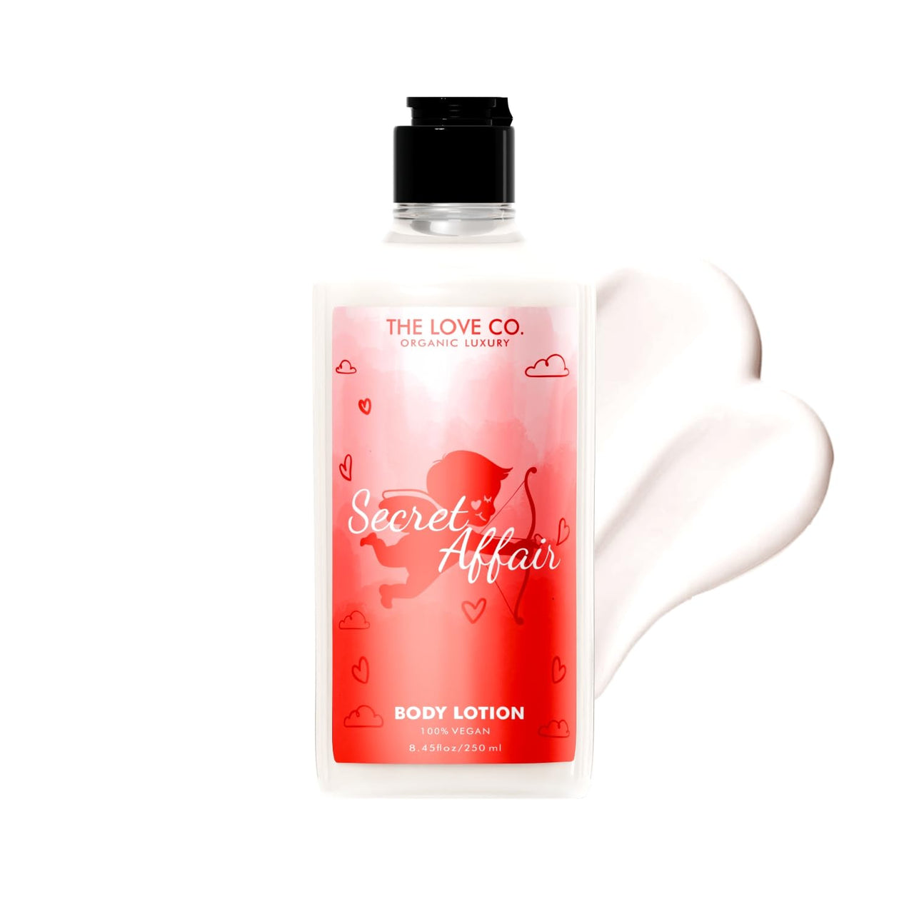 THE LOVE CO. Secret Affair Body Lotion - Nourishing Moisturizer Cream for Dry Skin - Suitable for Men and Women with Jojoba Oil, Shea Butter & Vitamin E - 250ml