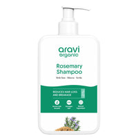 Aravi Organic Rosemary Anti-Hairfall Shampoo | Rosemary Shampoo for Hair Growth & Hairfall Control | Up to 94% Stronger Hair | Sulphate-Free for Men & Women | For All Hair Types | 200ml