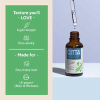 CITTA Super Light Anti-Frizz Hair Serum For All Scalp & Hair Types | Anti Hairfall Serum For Men & Women | Frizz Control Hair Serum With Moringa & Black Seed Oil | Lightweight Post-Shampoo Treatment | Tames Unruly Hair & Flyaways | 30 ml