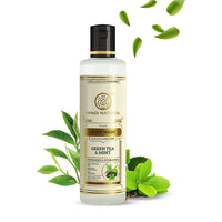 KHADI NATURAL Green Tea and Mint Herbal Body Wash, SLS and Paraben Free, 210 ml