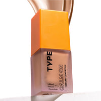 TYPE BEAUTY INC. Calm On Long Lasting Foundation with 12-Hr Wear | Soothing Oat & Amino Acids | Blendable Foundation For Makeup | Light Coverage for a Flawless Look | For Women - Toffee (320) | 20ml
