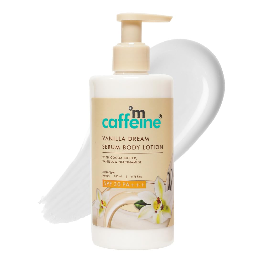 mcaffeine Vanilla Dream Serum Body Lotion Spf 30 Pa+++ For Women And Men | Uva And Uvb Protection, No White Cast | Sunscreen Body Lotion With Niacinamide & Cocoa Butter | 200Ml