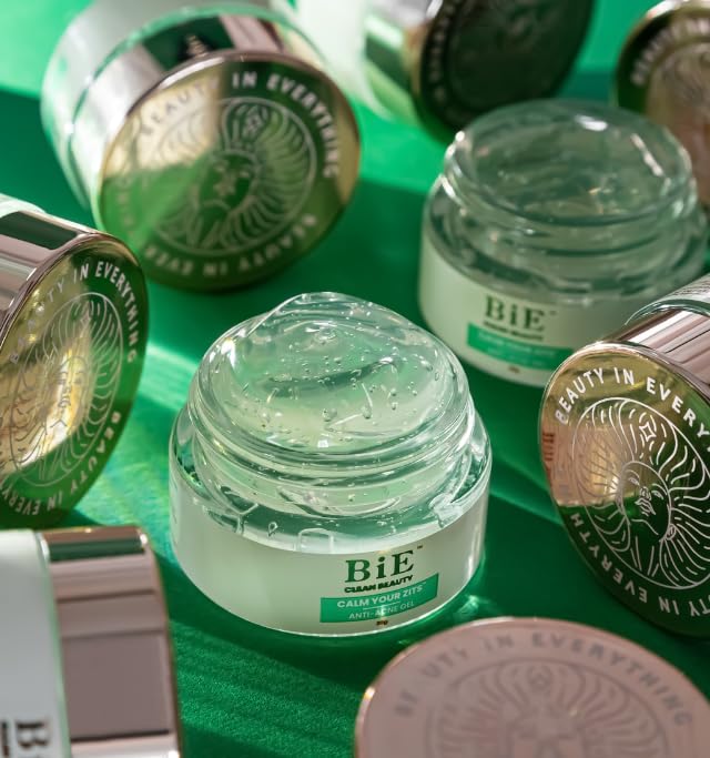 BiE Calm Your Zits Anti-Acne Gel for Spot Correction and Pimple Marks with Tea Tree Oil, Niacinamide & Japanese Root Extract | Reduces Blemishes | Balances Oil | 20g