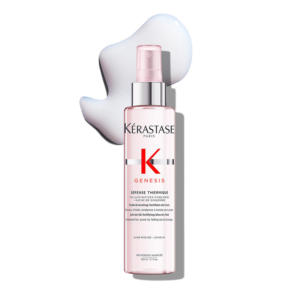 Kérastase Genesis Thermique Blow Dry Primer 150ml | Heat Protectant Spray for Weak Hair | Anti-Breakage, Detangles & Hydrates | Infused with Ginger Root & Edelweiss Native Cells