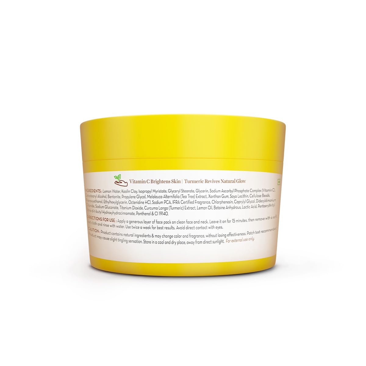 Mamaearth Vitamin C Daily Glow Face Pack with Vitamin C & Turmeric 200g | Natural, DIY-like Texture | Instantly Brightens Skin, Adds Glow | Clay Face Mask | Free From Harmful Chemicals | All Skin Type