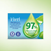 Vivel Aloe Vera Grade 1 Bathing Soap with Vitamin E for Soft Glowing skin, 600g (150g - Pack of 4), Soap for Women & Men, For All Skin Types
