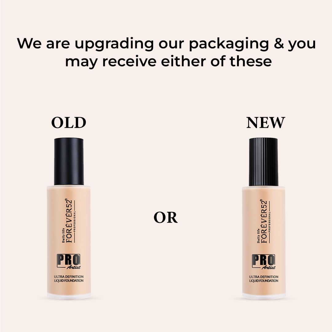 Daily Life Forever52 Pro Artist Ultra Definition Liquid Foundation|High-Pigment, Full Coverage, 24-Hour Wear, Waterproof & Sweatproof, Lightweight Hydrating, Oil-Free Formula – Pralines, 60ml